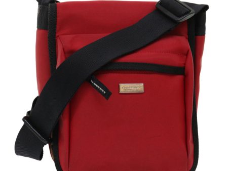 BURBERRY Nova Check Shoulder Bag Nylon RedNew bs6668 on Sale