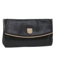 CELINE Clutch Bag Leather Navy bs6874 Sale