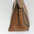 CELINE Edge Hand Bag Leather Brown bs10092 For Sale