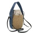 Chloe Woody Shoulder Bag Straw Canvas Beige  50195 Cheap