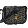 CELINE C Macadam Canvas Shoulder Bag Navy ar10062 Discount