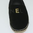 CHANEL Pumps Shoes Velor 38 Black CC  bs10973 Sale