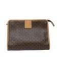 CELINE Macadam Canvas Clutch Bag PVC Brown yk13315 Fashion