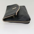 CELINE Clutch Bag Leather Navy bs6874 Sale