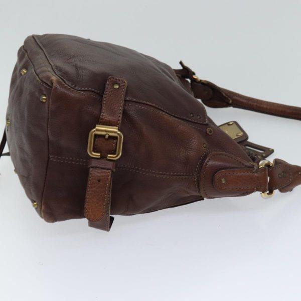 Chloe Paddington Shoulder Bag Leather Brown  ar11731 For Sale