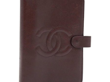 CHANEL COCO Mark Day Planner Cover Caviar Skin Brown CC  88875 Sale