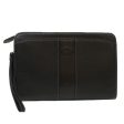 BURBERRY Clutch Bag Leather BlackNew yk8023 For Discount