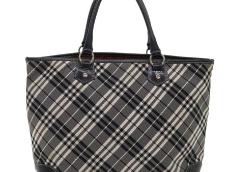 BURBERRY Nova Check Blue Label Tote Bag Nylon BlackNew ep1077 Discount