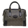 CELINE Horse Carriage Macadam Canvas Hand Bag Navy 49448 Supply