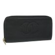 CHANEL Long Wallet Caviar Skin Black CC  bs11198 Discount