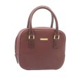 BURBERRY Nova Check Hand Bag Leather RedNew am1913g Fashion