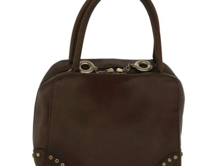 CELINE Hand Bag Leather Brown bs9808 For Cheap