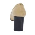 CHANEL pumps High heels Leather 35C Beige Black CC  am6896 Cheap