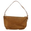 CELINE C Macadam Canvas Shoulder Bag Suede Leather Brown 47408 For Cheap