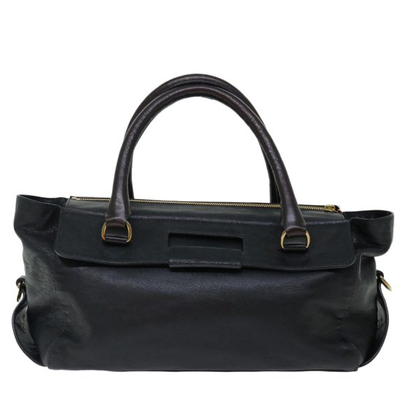 Chloe Hand Bag Leather Black  yk11425 on Sale