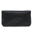 CELINE Clutch Bag Leather Navy bs6874 Sale