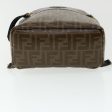 FENDI Zucca Canvas Backpack Coated Canvas Brown Black 8BZ038  32630A Online