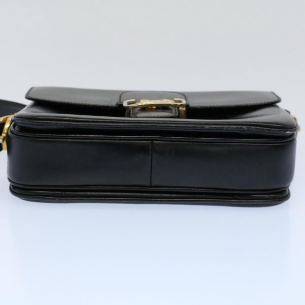 CELINE Horse Carriage Shoulder Bag Leather Black fm2800 Online