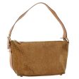 CELINE C Macadam Canvas Shoulder Bag Suede Leather Brown 47408 For Cheap