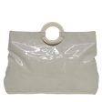 CELINE Circle Hand Bag Enamel White 81830 Supply