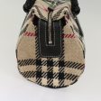 BURBERRY Nova Check Hand Bag Wool Leather BeigeNew bs7371 Cheap