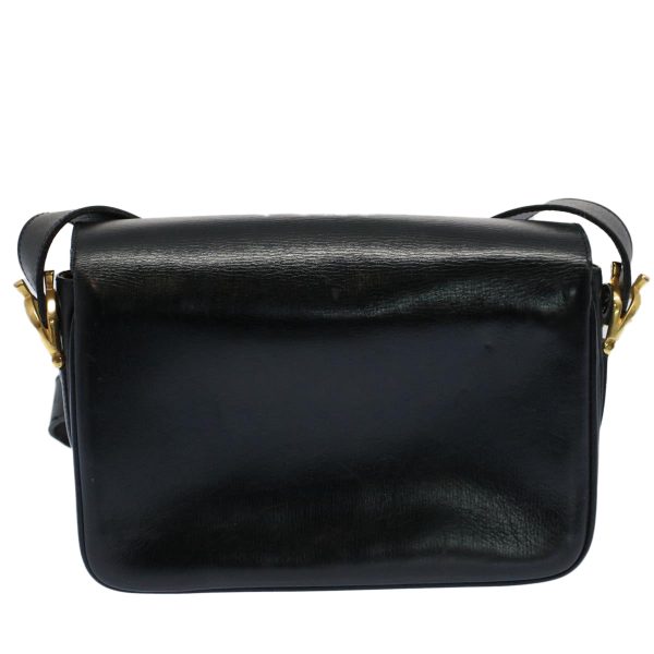 CELINE Horse Carriage Shoulder Bag Leather Black fm2800 Online