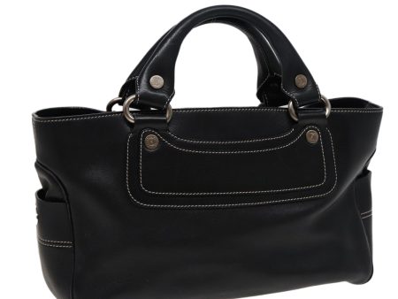 CELINE Boogie bag Hand Bag Leather Black yk13395 Sale