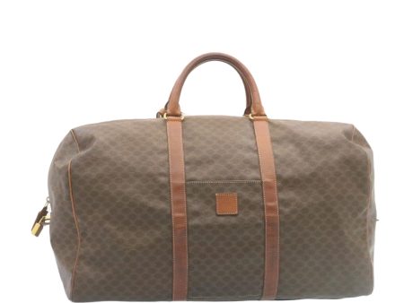 CELINE Macadam Canvas Boston Bag Brown 28060 Cheap