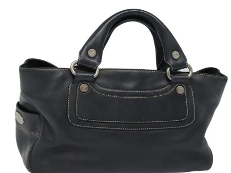 CELINE Hand Bag Leather Black 80876 Sale