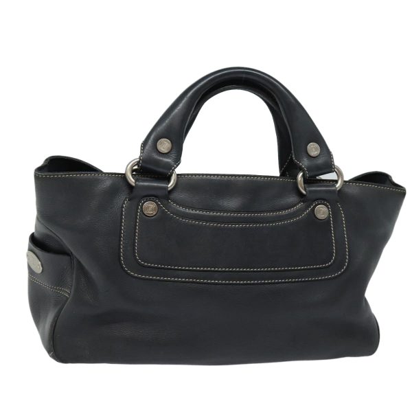 CELINE Hand Bag Leather Black 80876 Sale