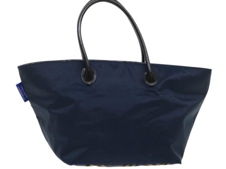 BURBERRY Nova Check Blue Label Tote Bag Nylon NavyNew cl626 Online