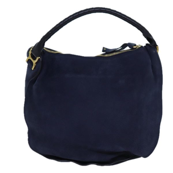 Chloe Mercy Shoulder Bag Leather Navy  am6055 For Sale