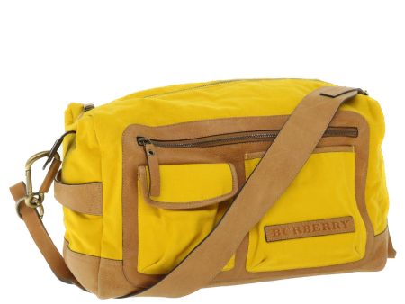 BURBERRY Shoulder Bag Canvas Leather YellowNew bs7538 Fashion