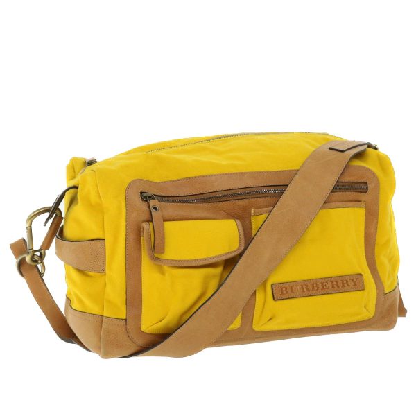 BURBERRY Shoulder Bag Canvas Leather YellowNew bs7538 Fashion