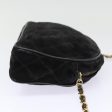 CHANEL Matelasse Chain Shoulder Bag Suede Black Gold CC  bs17434 Discount