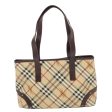 BURBERRY Nova Check Hand Bag PVC Leather BeigeNew ki3277 Supply