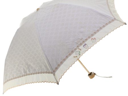 CELINE Macadam Canvas Folding Umbrella Nylon White yk7655B Online now