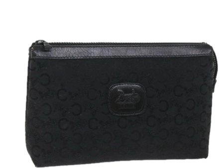 CELINE C Macadam Canvas Pouch Black ac2399 Online