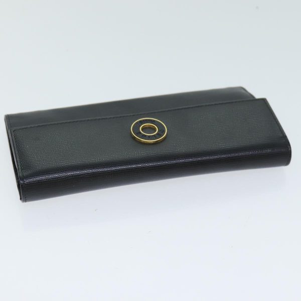 CELINE Long Wallet Leather Black 81009 Online