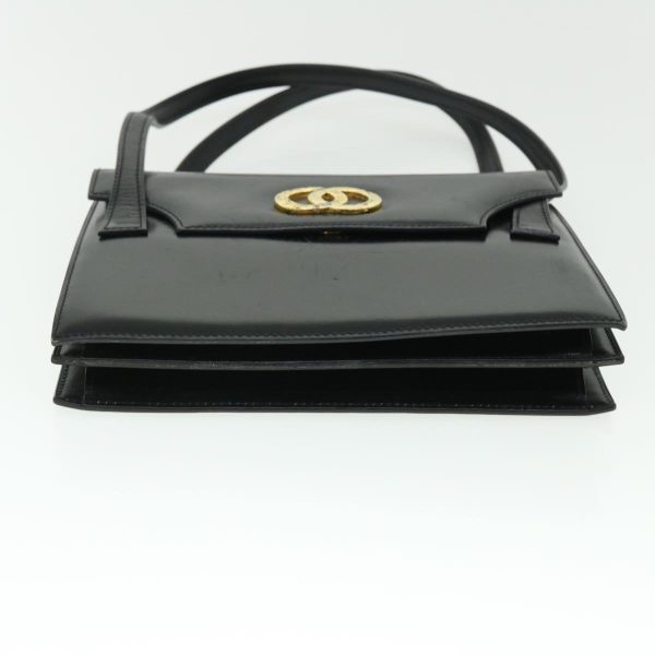 CELINE Circle Shoulder Bag Leather Black rd5696 on Sale