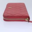 CHANEL Matelasse Long Wallet Caviar Skin Pink Gold CC  yk15041 on Sale