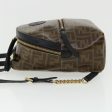 FENDI Zucca Canvas Backpack Coated Canvas Brown Black 8BZ038  32630A Online