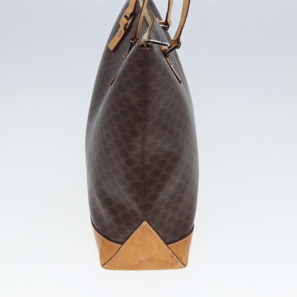 CELINE Macadam Canvas Tote Bag PVC Brown yk13229 Hot on Sale