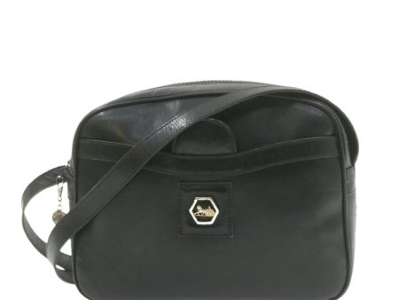 CELINE Horse Carriage Macadam Shoulder Bag Leather Black am1005g Online Hot Sale