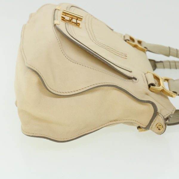 Chloe Mercy Hand Bag Leather 2way Cream  50194 For Cheap