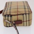 BURBERRY Nova Check Shoulder Bag PVC Leather Beige Black RedNew 47052 Sale