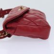 CHANEL Matelasse Waist bag Lamb Skin Red Gold CC  bs18074 Discount