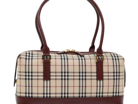 BURBERRY Nova Check Hand Bag Nylon Leather BeigeNew 46958 Online