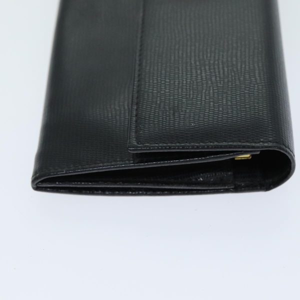 CELINE Long Wallet Leather Black 81009 Online