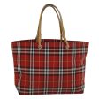 BURBERRY Nova Check Hand Bag Nylon Red YellowNew ti1177 Fashion